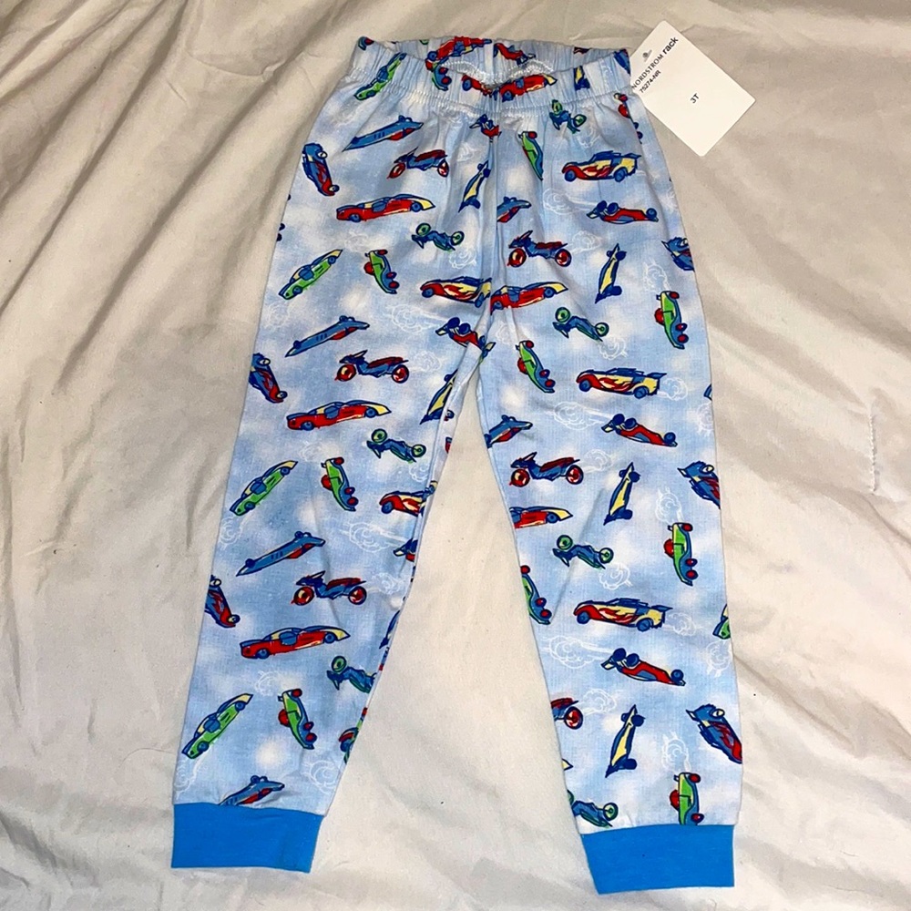 3T Nordstrom race car pajama bottoms